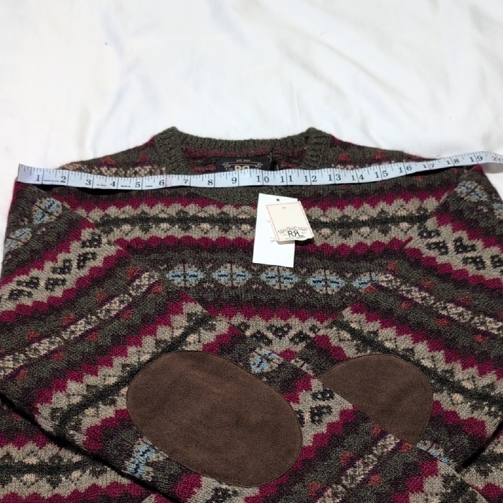 Ralph Lauren Double RL Multicolor Patterned Crewneck Sweater - Picture 6 of 11